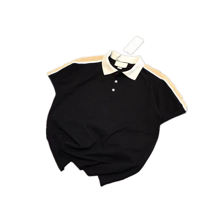 Men's T-Shirts Summer design striped embroidery T-shirt niche loose short-sleeved trendy fashion breathable top men's wear, Black
Men's T-Shirts Summer design striped embroidery T-shirt niche loose short-sleeved trendy fashion breathable top men's wear, Black