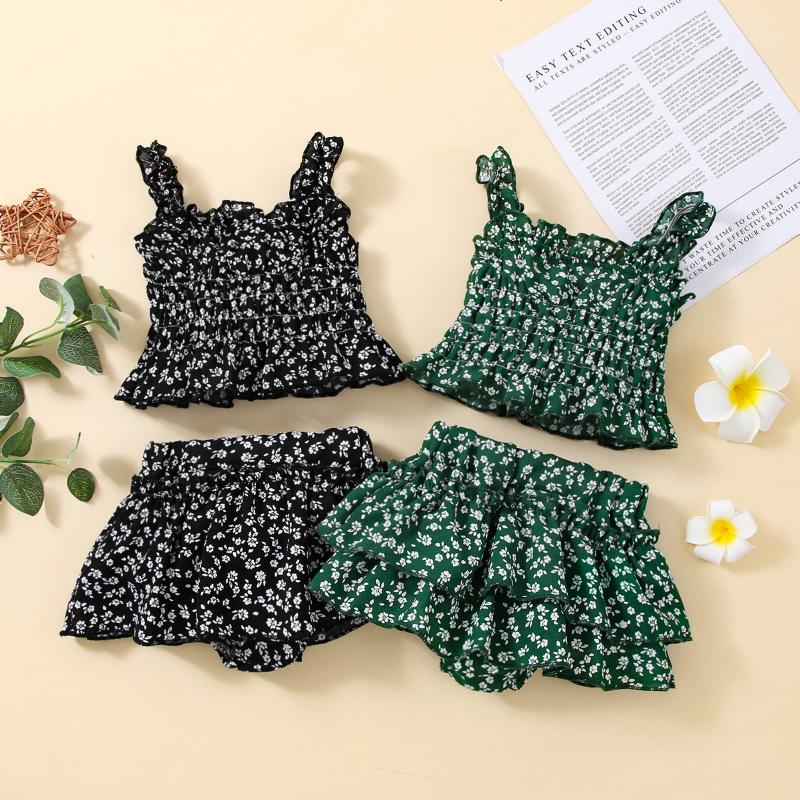 Clothing Sets Infant Baby Girls Skorts 2Pcs Set Sleeveless Camisole With Dual Layer Flower Printed Summer OutfitClothing, Green
Clothing Sets Infant Baby Girls Skorts 2Pcs Set Sleeveless Camisole With Dual Layer Flower Printed Summer OutfitClothing, Green