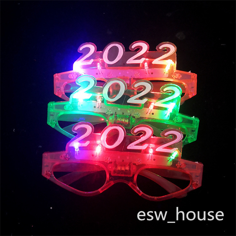 Other Festive Supplies LED Glasses Glow In The Dark Halloween Christmas Wedding Carnival Birthday Party Props Accessory Neon Flashing Toys Free shippi