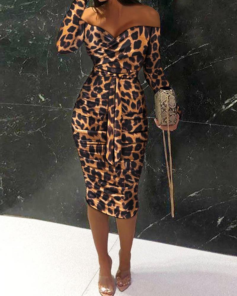 Casual Dresses 2022 Women Off Shoulder Ruched Design Belted Long Sleeve Sexy Corset Midi Bodycon Dress Fall V Neck Night Club Party Robes