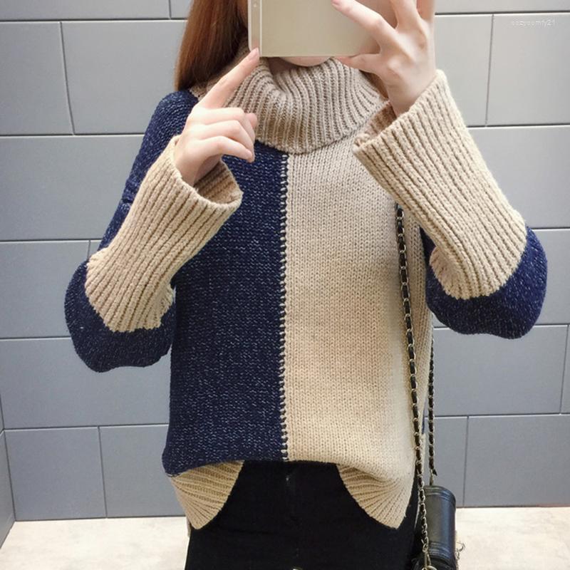 Women's Sweaters 2022 Cashmere Sweater Turtleneck Short Pullover Color Matching Lazy Style Loose Office Lady Warm Knitted Top Long Sleeve, Green
Women's Sweaters 2022 Cashmere Sweater Turtleneck Short Pullover Color Matching Lazy Style Loose Office Lady Warm Knitted Top Long Sleeve, Green