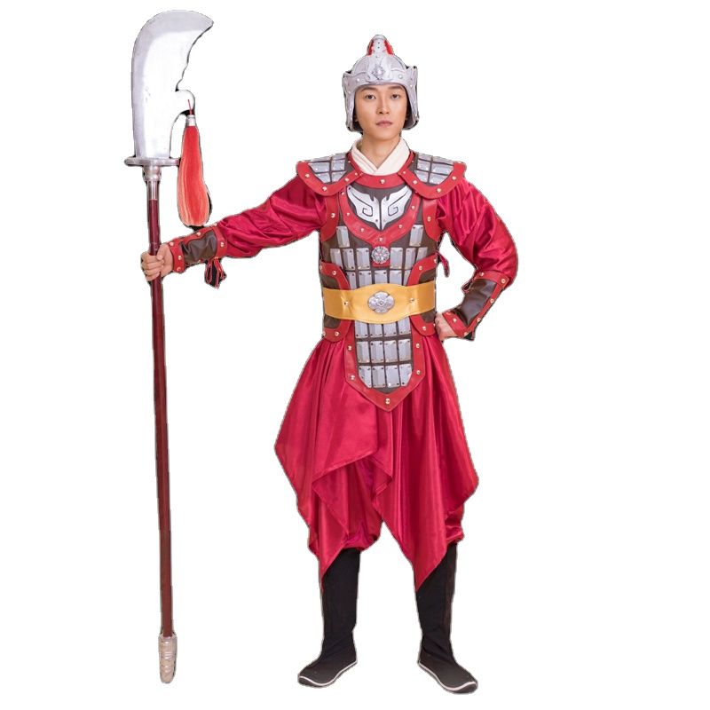 TV Film Chinese Ethnic Clothing Ancient General Costume Army Armor Suits War Robe Armour Halloween Festival Cosplay Clothing History Clothes