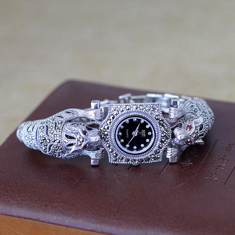 Wristwatches Real Siver Cheetah Watch Top Quality S925 Silver Jewelry Leopard Pure Bracelet Watches DropWristwatches, Black s
Wristwatches Real Siver Cheetah Watch Top Quality S925 Silver Jewelry Leopard Pure Bracelet Watches DropWristwatches, Black s