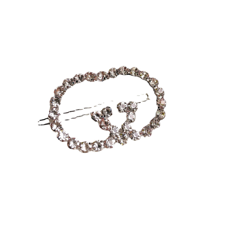 Bling Bling Crystal Letter Hair Clip Women Girl Letters Barrettes Fashion Hair Accessories for Gift Party