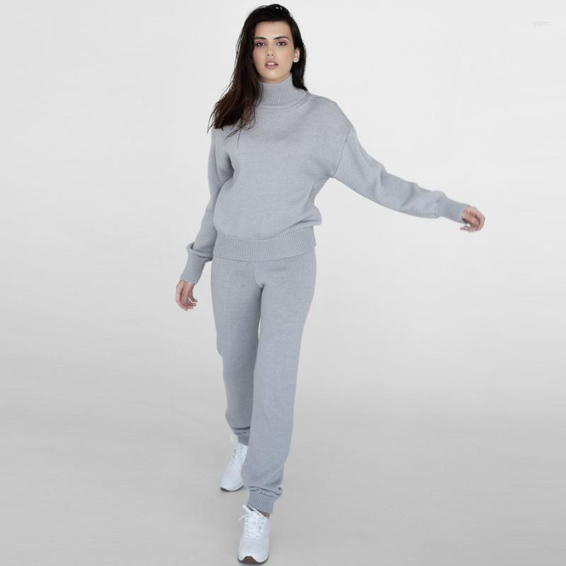 Spring Autumn 2 Pic Womens Outfits Knitted Suit Cotton Full Casual Pullover Turtleneck Elastic Waist Solid Euro-America Style Women's Tracks, Gray
Spring Autumn 2 Pic Womens Outfits Knitted Suit Cotton Full Casual Pullover Turtleneck Elastic Waist Solid Euro-America Style Women's Tracks, Gray