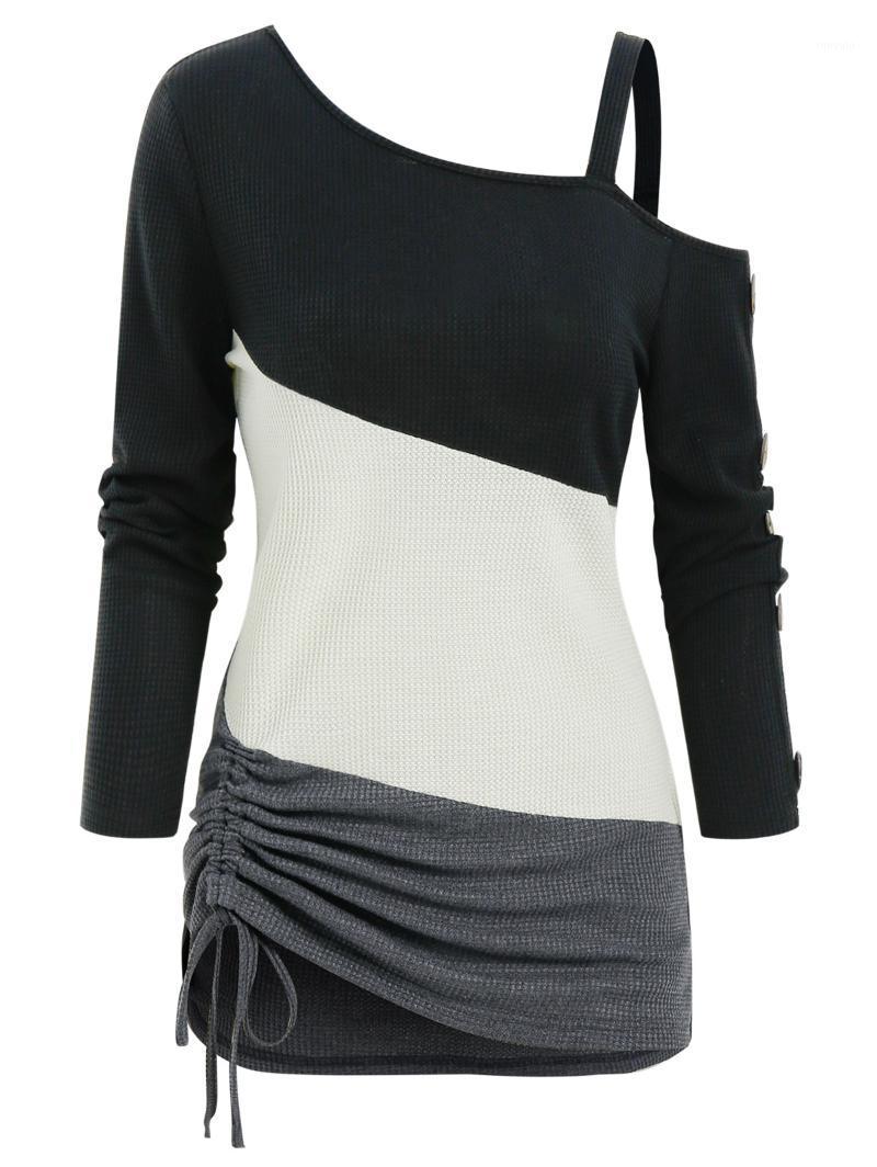 Women' T-Shirt Wipalo Women Casual T Shirts Cold Shoulder Drawstring Hem Knitted Shirt Colorblock Long Sleeve Autumn Female Fashion Tops Te, Multi a
Women' T-Shirt Wipalo Women Casual T Shirts Cold Shoulder Drawstring Hem Knitted Shirt Colorblock Long Sleeve Autumn Female Fashion Tops Te, Multi a
