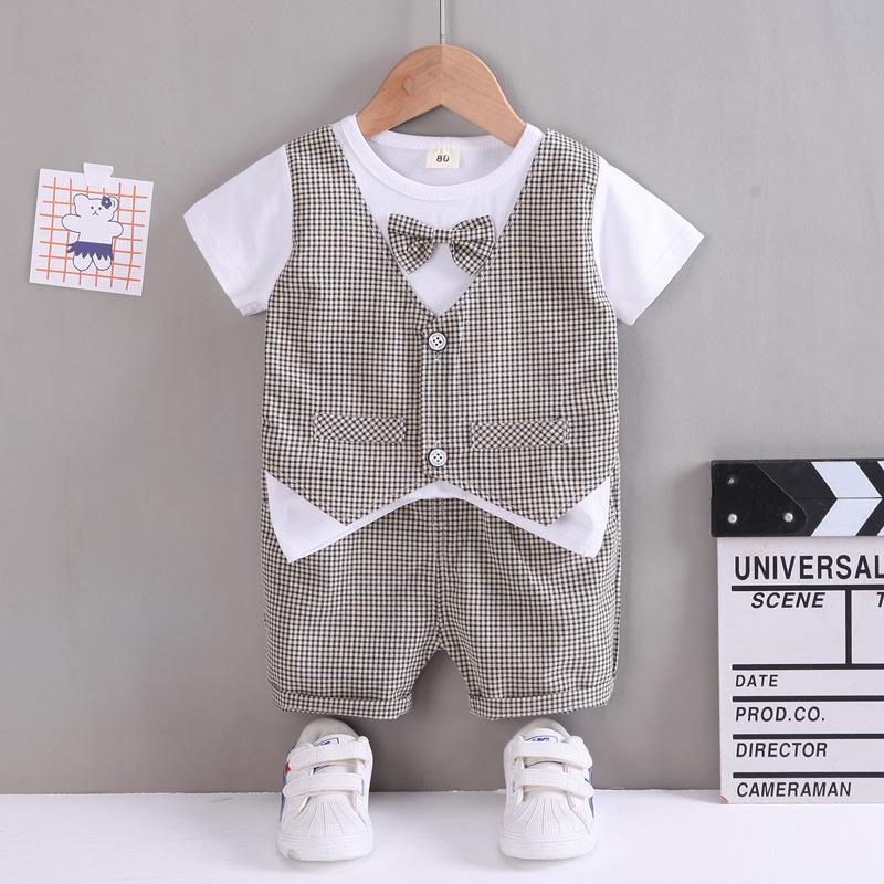 Clothing Sets Baby Boy Gentleman Fashion Summer Vest Fake Two T-Shirt&Shorts Children Cotton Clothes Suit For Kids Girl 0-4YearsClothing, Purple
Clothing Sets Baby Boy Gentleman Fashion Summer Vest Fake Two T-Shirt&Shorts Children Cotton Clothes Suit For Kids Girl 0-4YearsClothing, Purple