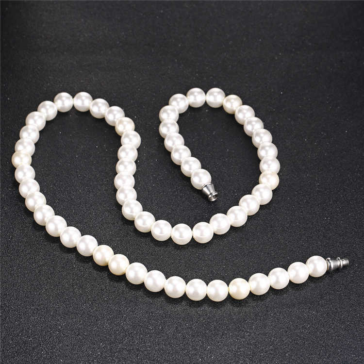 European and American pop ASAP rocky with retro aricial pearl necklace men and women hiphop clavicle chain couple Choker8110750