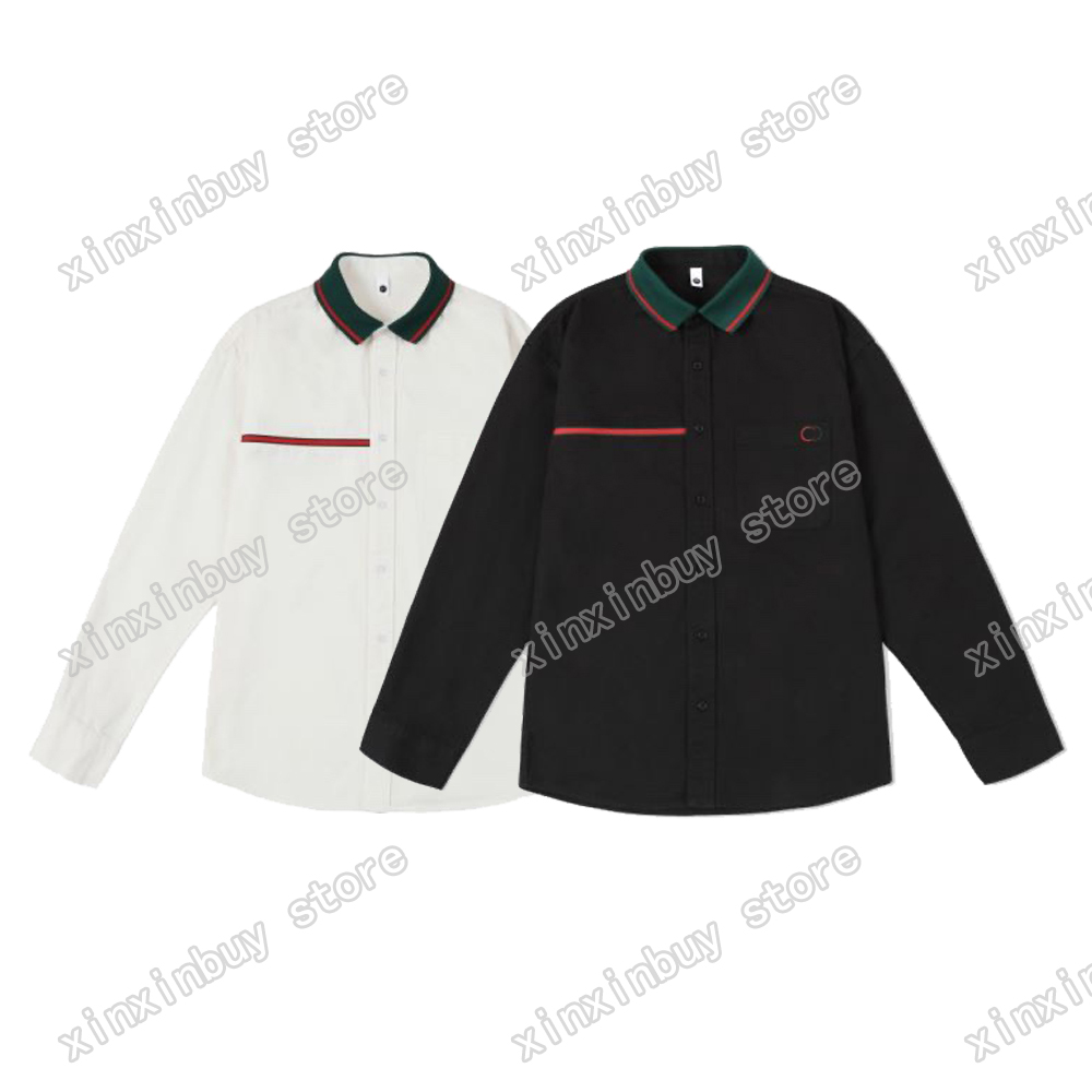 xinxinbuy Men Women Designers Casual Shirts Double letter embroidery cotton long sleeve Turn down collar Streetwear xinxinbuy white black M-2XL
xinxinbuy Men Women Designers Casual Shirts Double letter embroidery cotton long sleeve Turn down collar Streetwear xinxinbuy white black M-2XL