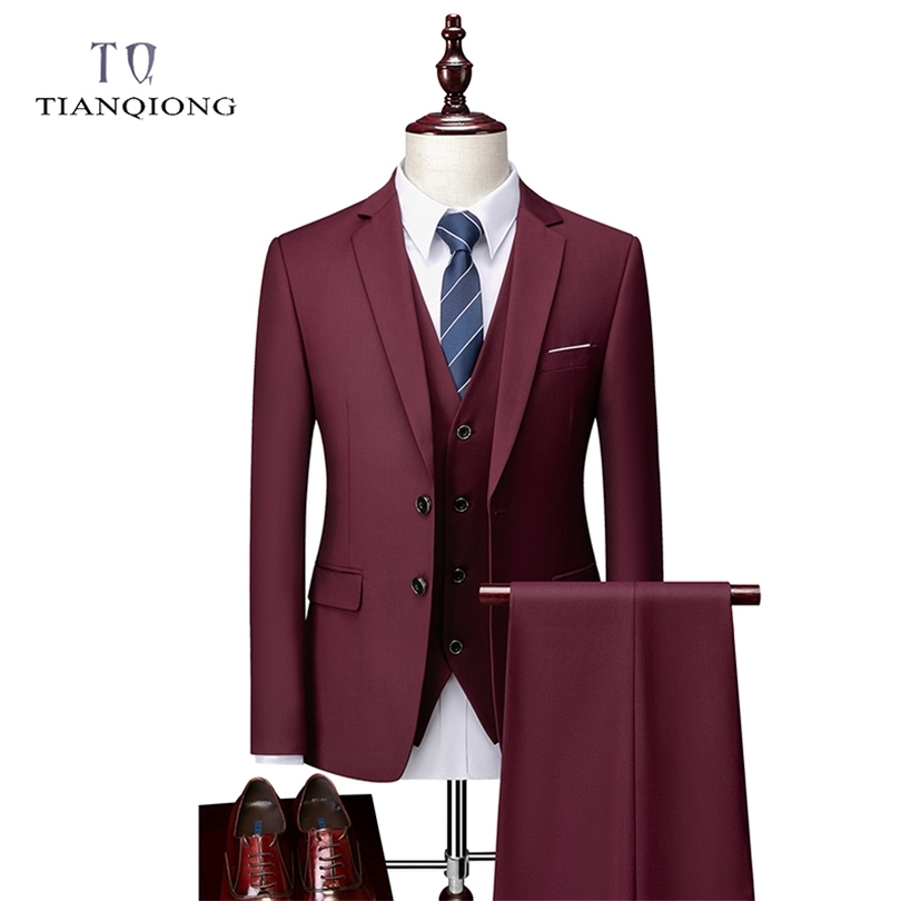 Men Suit Spring and Autumn High Quality Custom Business Threepiece Slim Large Size Multicolor Twobutton 220812, Burgundy
Men Suit Spring and Autumn High Quality Custom Business Threepiece Slim Large Size Multicolor Twobutton 220812, Burgundy