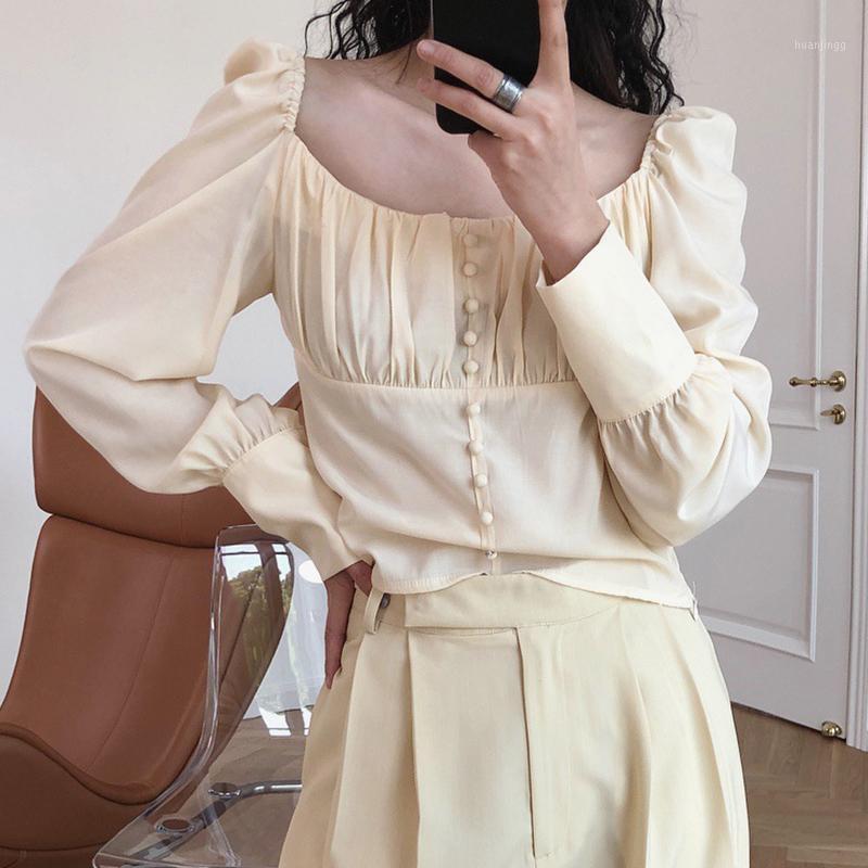 Women' Blouses & Shirts 2022 Spring Vintage Lantern Sleeve Slim Slash Neck Shirt Office Lady Elegant Square Collar Blouse France Style Tops, Beige
Women' Blouses & Shirts 2022 Spring Vintage Lantern Sleeve Slim Slash Neck Shirt Office Lady Elegant Square Collar Blouse France Style Tops, Beige