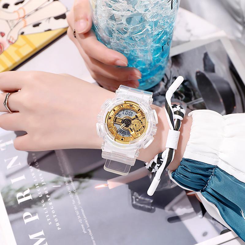 Wristwatches Sport Round Digtial Luxury Watch Luminous Dial Casual Wrist Watches Rubber Strap Fashionable Waterproof For Couples, Gold
Wristwatches Sport Round Digtial Luxury Watch Luminous Dial Casual Wrist Watches Rubber Strap Fashionable Waterproof For Couples, Gold