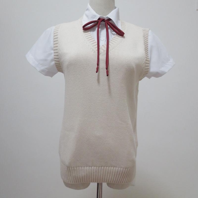 Clothing Sets Japanese School Uniform Clothes Cosplay Sleeveless Sweater Vest Women Knitted Solid V-neck Cotton JK Nacy Blue For GirlsClothi, Beige
Clothing Sets Japanese School Uniform Clothes Cosplay Sleeveless Sweater Vest Women Knitted Solid V-neck Cotton JK Nacy Blue For GirlsClothi, Beige