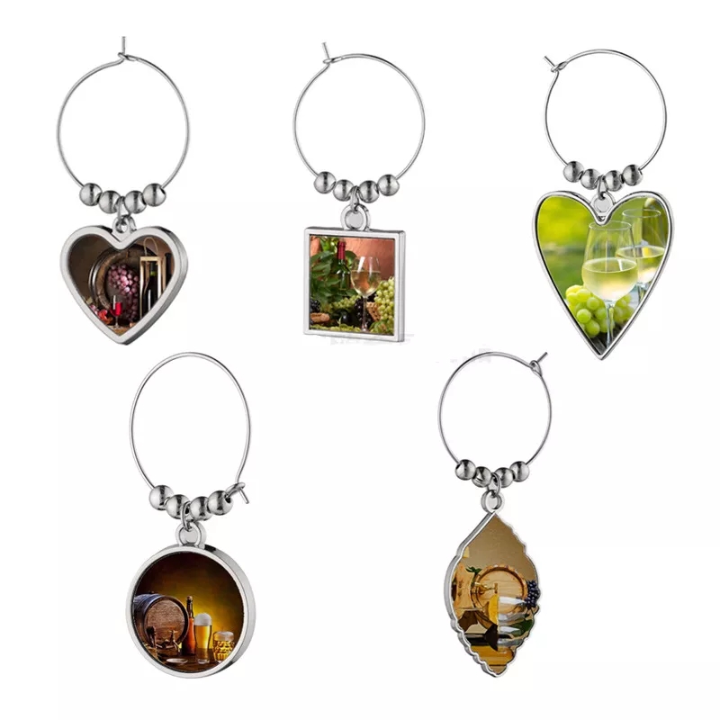 Sublimation Blank Wine Glass Charms Drink Markers Identifier Tags Blanks with ring for Party Alleviating Mixup One Side Printable
Sublimation Blank Wine Glass Charms Drink Markers Identifier Tags Blanks with ring for Party Alleviating Mixup One Side Printable