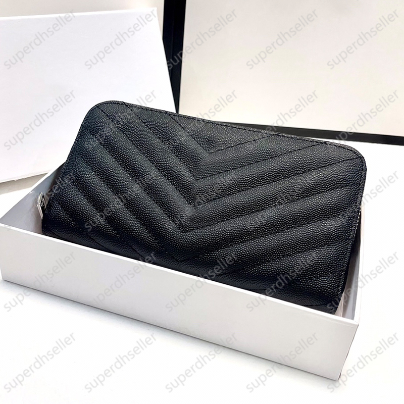 Caviar Leather Wallet Rectangle Coin Purse Fashion Purse Business Cards Holder High Capacity Card Bag Luxury Designer Handbag Zipper Clutch, Increase feight
Caviar Leather Wallet Rectangle Coin Purse Fashion Purse Business Cards Holder High Capacity Card Bag Luxury Designer Handbag Zipper Clutch, Increase feight