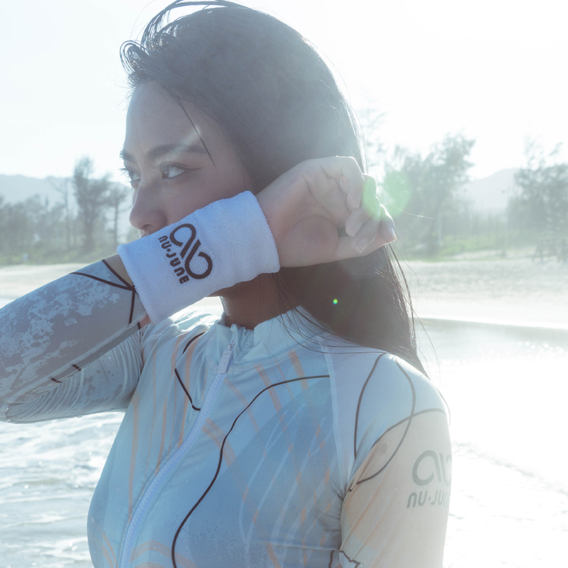 Nu-June 1PCS Cotton Unisex Sport Sweatband Wristband Wrist Protector Running Badminton Basketball Brace Terry Cloth Sweat Band