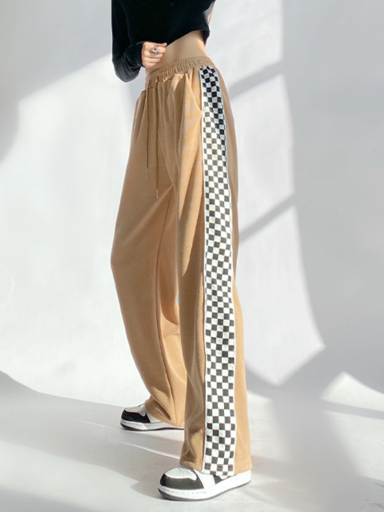 Chessboard Plaid Wide Leg Sweatpants Sports Pants Women 2022 New Spring Patchwork Baggy Pants Joggers Casual High Waist Trousers CX220402, Gray
Chessboard Plaid Wide Leg Sweatpants Sports Pants Women 2022 New Spring Patchwork Baggy Pants Joggers Casual High Waist Trousers CX220402, Gray