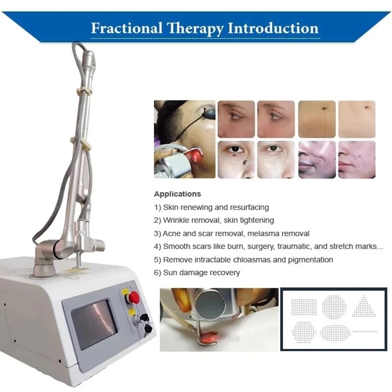 Professional co2 fractional laser freckles removing skin tightening acne treatment scar removal machine