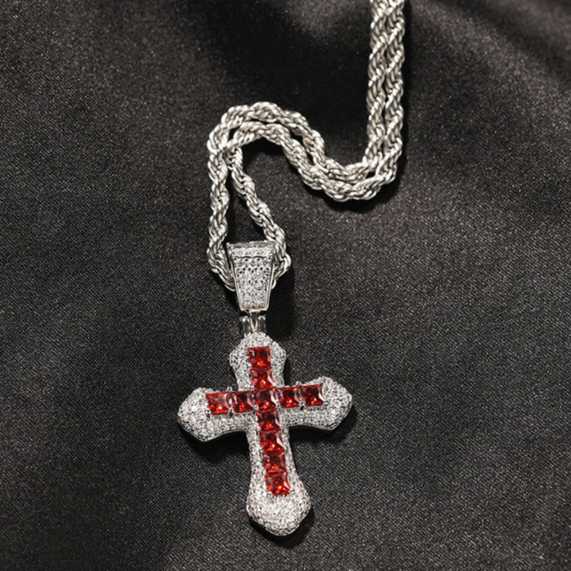 24 inch hip hop jewelry mens necklace silver cross necklace designer stainless steel chain Copper AAA Zirconia Red White Diamond Necklaces Woman Twist Chains Gift
24 inch hip hop jewelry mens necklace silver cross necklace designer stainless steel chain Copper AAA Zirconia Red White Diamond Necklaces Woman Twist Chains Gift
