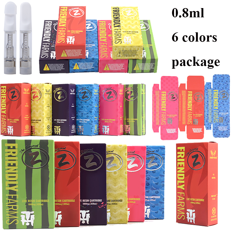 Friendly Farms Carts Vaporizer 0.8ml Atomizers Ceramic Coil Vape Cartridge Packaging Empty Pen Cartridges E Cigarettes 510 Thread
Friendly Farms Carts Vaporizer 0.8ml Atomizers Ceramic Coil Vape Cartridge Packaging Empty Pen Cartridges E Cigarettes 510 Thread