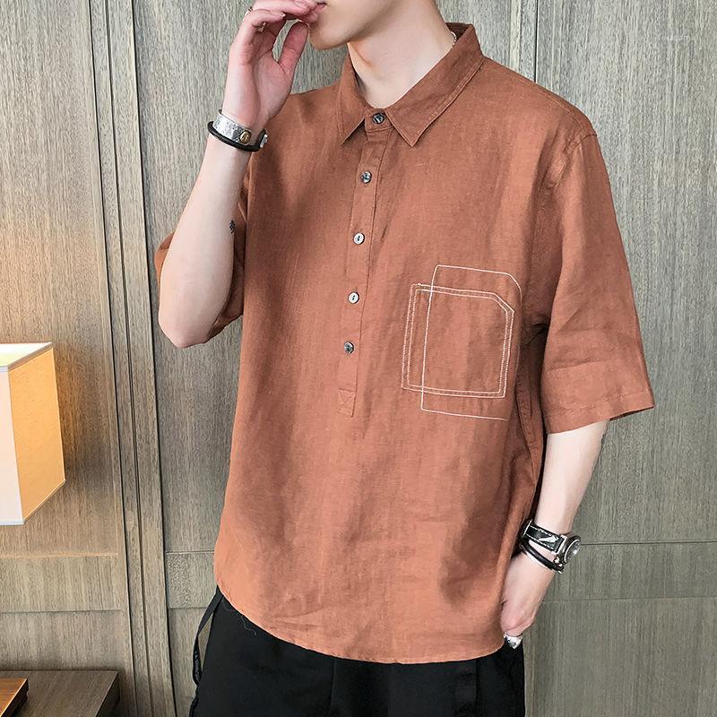 Men's Casual Shirts Japanese Shirt 2022 Spring And Summer Short-sleeved Trend Five-point Sleeve Temperament Thin Top, Black
Men's Casual Shirts Japanese Shirt 2022 Spring And Summer Short-sleeved Trend Five-point Sleeve Temperament Thin Top, Black
