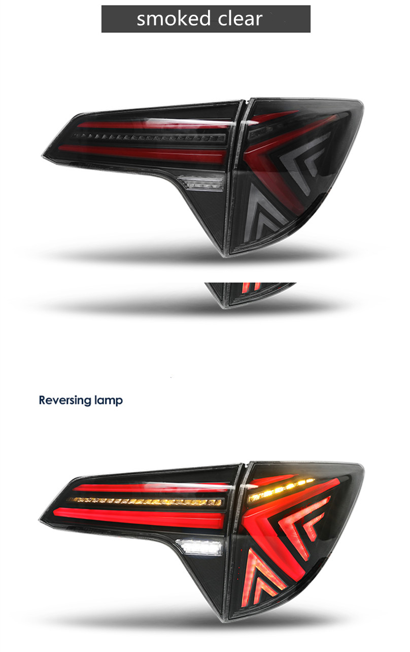 one pair all LED tail lamp For Honda Rear Fog Brake Turn Signal HRV Vezel 15-20 reversing lights car accessories