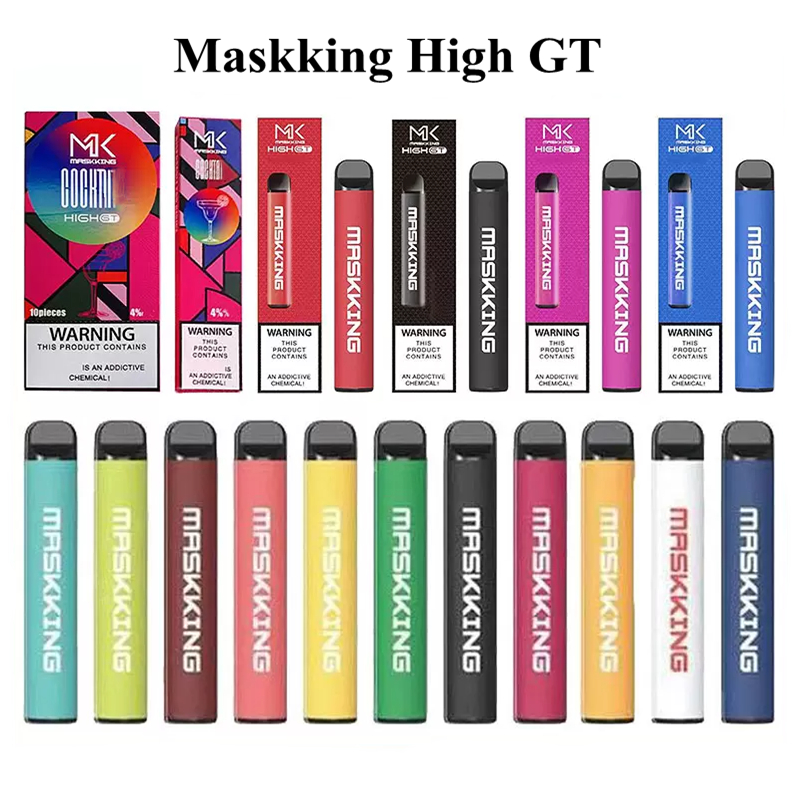Maskking High GT OEM Disposable Electronic Cigarettes Device Vape Pen Starter Kits 600mAh Battery Vaporizer Pens 3.5ml Pre-Filled Pods Stick Empty
Maskking High GT OEM Disposable Electronic Cigarettes Device Vape Pen Starter Kits 600mAh Battery Vaporizer Pens 3.5ml Pre-Filled Pods Stick Empty