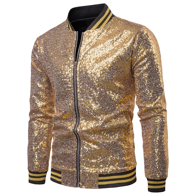Men's Tracksuits Men Shiny Blazers Gold Sequin Glitter Suit Jackets Male Nightclub Zipper Blazer DJ Stage 220826, Silver
Men's Tracksuits Men Shiny Blazers Gold Sequin Glitter Suit Jackets Male Nightclub Zipper Blazer DJ Stage 220826, Silver