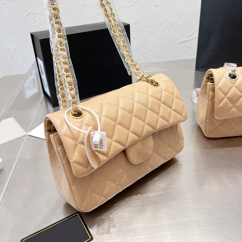 Womens Casual Classic Medium Double Flap Caviar Leather Bags Calfskin Gold/Silver Metal Hardware Matelasse Chain Crossbody Shoulder Multi Pochette Handbags 23CM, Box
Womens Casual Classic Medium Double Flap Caviar Leather Bags Calfskin Gold/Silver Metal Hardware Matelasse Chain Crossbody Shoulder Multi Pochette Handbags 23CM, Box