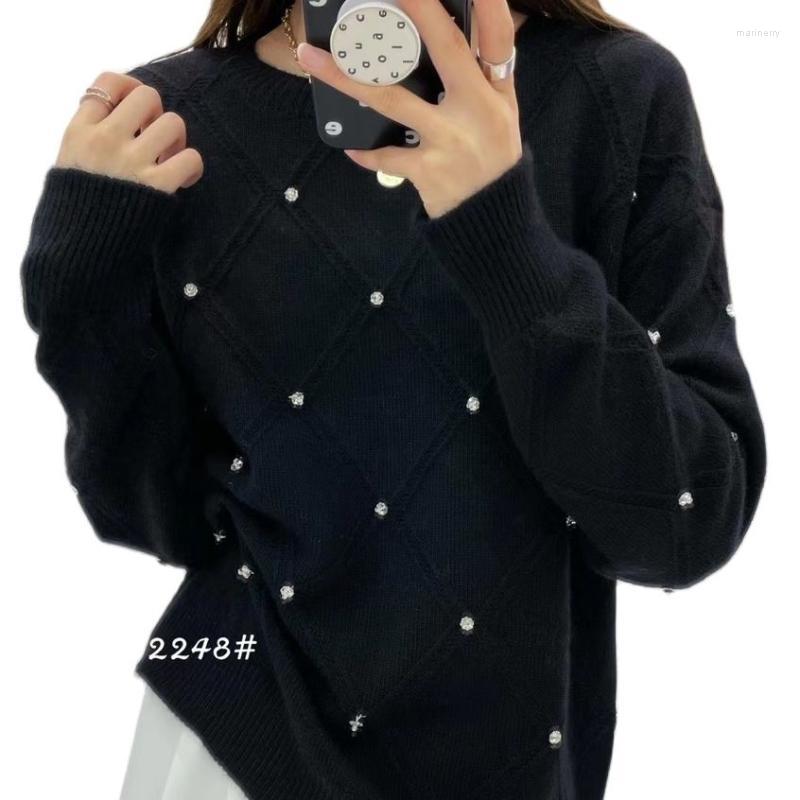 Men's Sweaters Autumn And Winter 80% Wool Pullover Women Rhombus Handmade Pearl Girl Round Neck Temperament Sweater Mari22, Black
Men's Sweaters Autumn And Winter 80% Wool Pullover Women Rhombus Handmade Pearl Girl Round Neck Temperament Sweater Mari22, Black
