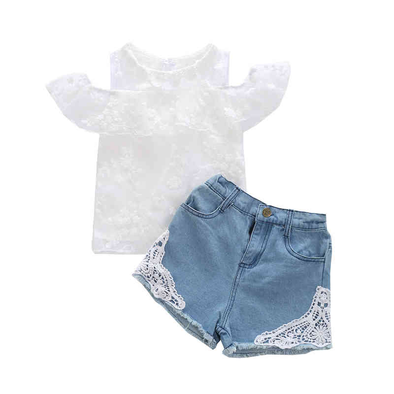 Citgeett Summer Kids Baby Girls T-shirt And Shorts Set Fashion Lace Sleeve Tops Patchwork Denim Pants Clothing J220712, Red
Citgeett Summer Kids Baby Girls T-shirt And Shorts Set Fashion Lace Sleeve Tops Patchwork Denim Pants Clothing J220712, Red