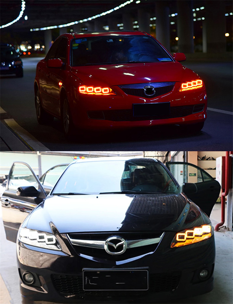 All LED Lighting Accessories For Mazda 6 LED Headlight 20 04-20 15 Car Head Light Dynamic Turn Signal Mazda6 Daily Driving Lights
