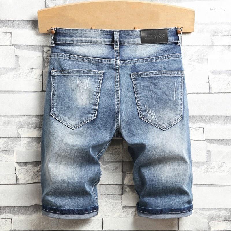 Men's Jeans Summer Embroidery Denim Shorts Men Street Light Blue Stretch Hole Ripped Knee Length Zipper Casual Straight ShortsMen's Heat22
Men's Jeans Summer Embroidery Denim Shorts Men Street Light Blue Stretch Hole Ripped Knee Length Zipper Casual Straight ShortsMen's Heat22