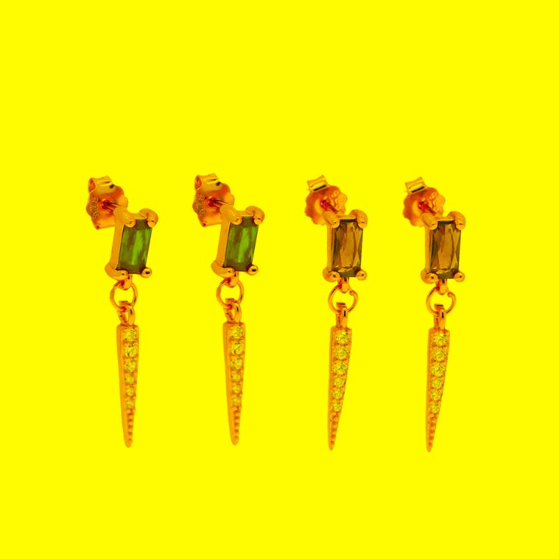 Dangle & Chandelier Fashion Elegant 925 Sterling Silver Women Jewelry Gold Plated Rainbow Baguette Colorful Cz Spike Charm Earrings GiftDang
Dangle & Chandelier Fashion Elegant 925 Sterling Silver Women Jewelry Gold Plated Rainbow Baguette Colorful Cz Spike Charm Earrings GiftDang