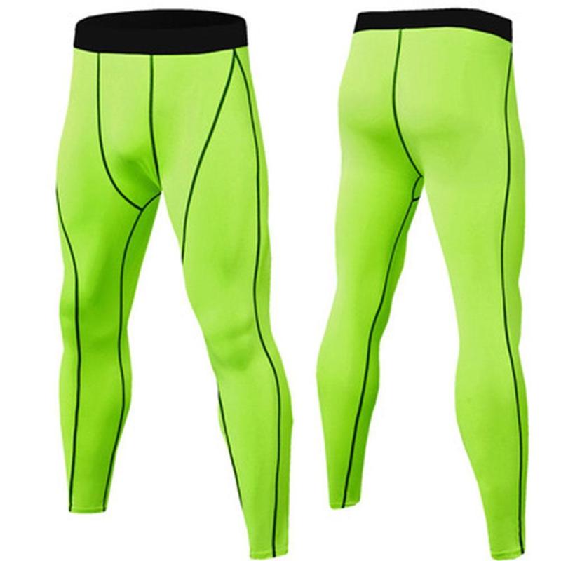 Men Compression Tight Leggings High Waist Lift Pants Fitness Sports Skinny Trousers Tights Workout Training Yoga Bottoms 220727