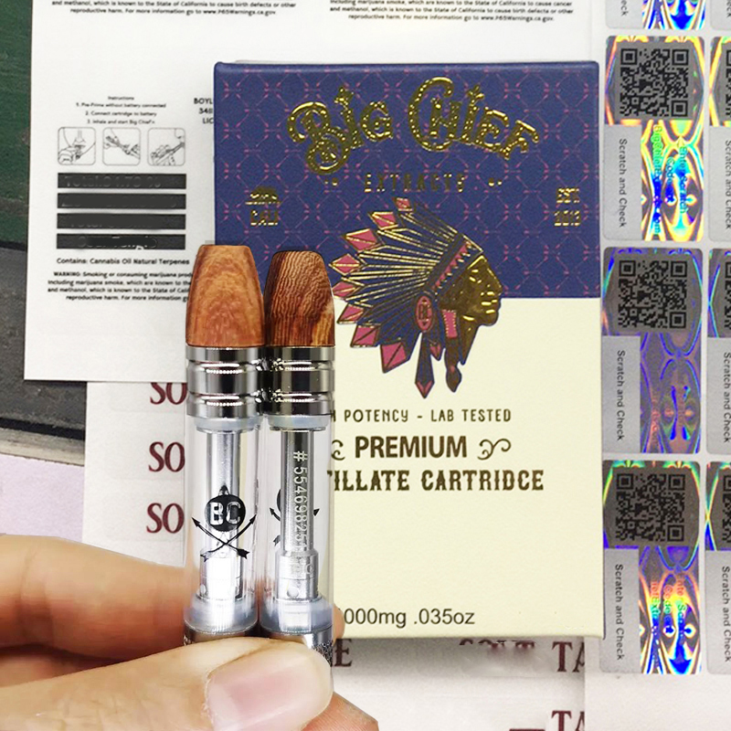 Newest Big Chief Premium Distillate Cartridge Ceramic Glass Wood Atomizer With 12 strains Gift Packaging boxes 0.8ml BC Cart For Thick Oil 510 Thread Vape Carts Kits
Newest Big Chief Premium Distillate Cartridge Ceramic Glass Wood Atomizer With 12 strains Gift Packaging boxes 0.8ml BC Cart For Thick Oil 510 Thread Vape Carts Kits