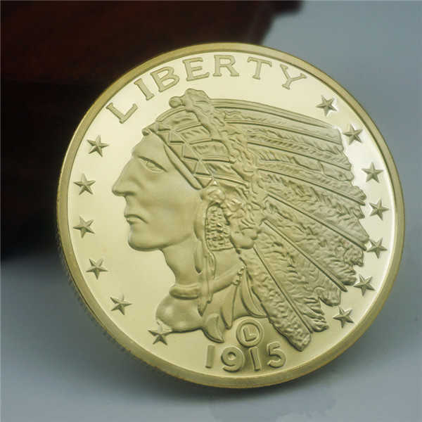 1915 American commemorative Hot coin Indian gold coin miniature relief mirror 1 oz commemorative coin
1915 American commemorative Hot coin Indian gold coin miniature relief mirror 1 oz commemorative coin