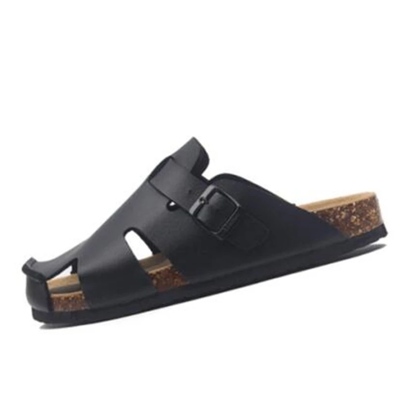 New Summer Shoes Men Flat Buckle Cork Slipper Cut-outs Shoes Man Leather Fashion Beach Outside Non-slip Closed Toe Slides 35, 10
New Summer Shoes Men Flat Buckle Cork Slipper Cut-outs Shoes Man Leather Fashion Beach Outside Non-slip Closed Toe Slides 35, 10