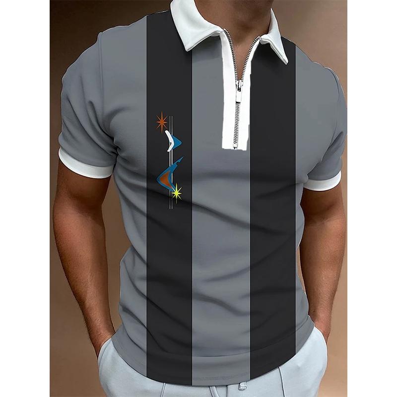 Men's Polos Luxury Men's Clothing Shirts Patchwork Stripe Print Casual Short Sleeve Tee Shirt Men Turn-Down Collar Zipper Tops PolosMen', Llp127
Men's Polos Luxury Men's Clothing Shirts Patchwork Stripe Print Casual Short Sleeve Tee Shirt Men Turn-Down Collar Zipper Tops PolosMen', Llp127