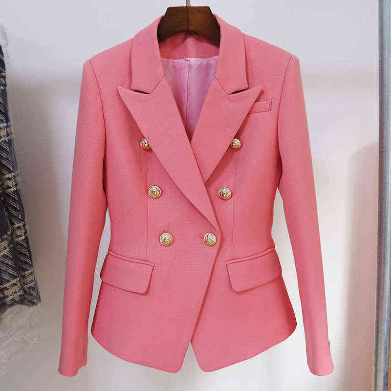 Pink Rose Red Women Blazer Jackets 2021 New Casual Female Jacket Double Breasted Gold Button Classic Designer Work Blazers Femme J220813, Pink blazer
Pink Rose Red Women Blazer Jackets 2021 New Casual Female Jacket Double Breasted Gold Button Classic Designer Work Blazers Femme J220813, Pink blazer