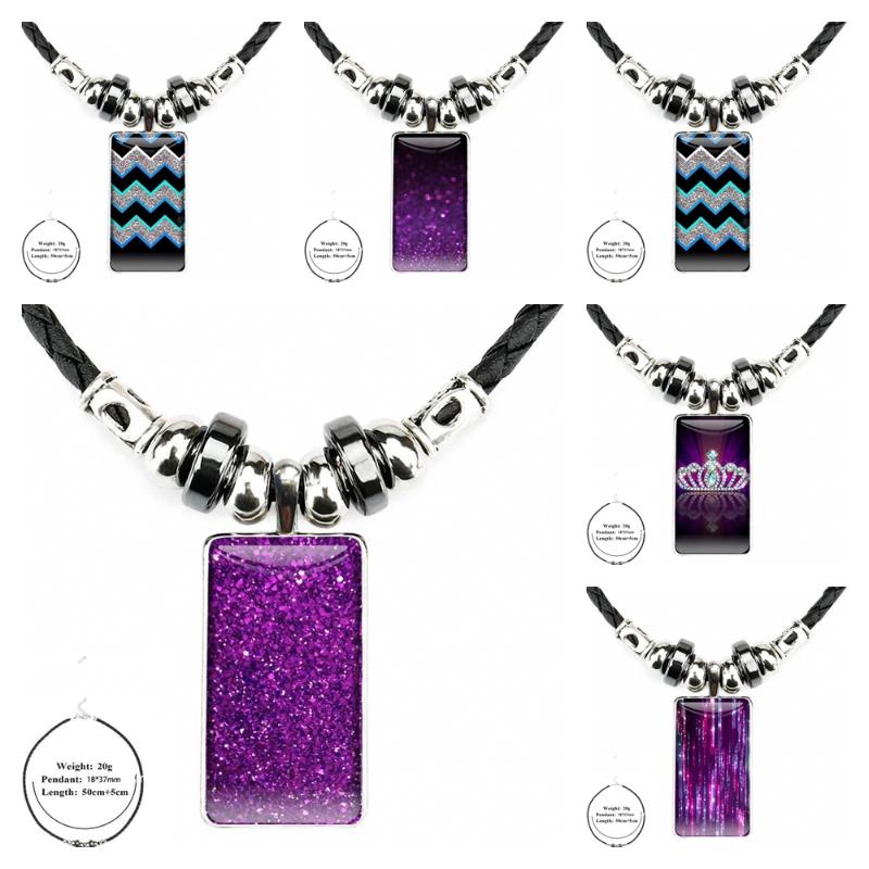 Pendant Necklaces Purple Sparkle Glitter For Women Christmas Gift Fashion Glass Cabochon Rectangle Necklace Choker Black
Pendant Necklaces Purple Sparkle Glitter For Women Christmas Gift Fashion Glass Cabochon Rectangle Necklace Choker Black