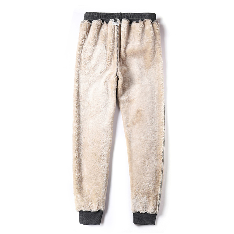 Mens Pants Winter Pants Men Fur Lined Joggers Men Thick Sweatpants Drawstring T 220823