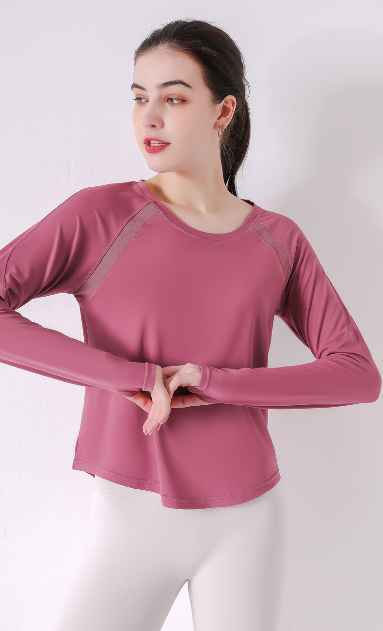 2022 young women's T-shirt wearing Swiss technology ladies long-sleeved T-shirt moisture core knit high elastic fitness fashion sportswear, Customize
2022 young women's T-shirt wearing Swiss technology ladies long-sleeved T-shirt moisture core knit high elastic fitness fashion sportswear, Customize