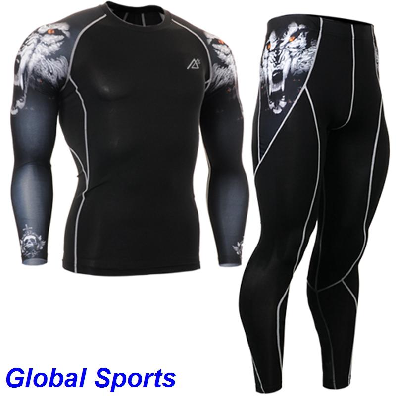 Men' Tracksuits Sport Sets Men Running Shirt Bodybuilding Suit Compression Tights Rashgard Gym T Fitness Leggings Joggers, As picture showed
Men' Tracksuits Sport Sets Men Running Shirt Bodybuilding Suit Compression Tights Rashgard Gym T Fitness Leggings Joggers, As picture showed