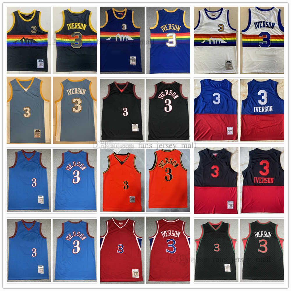 Retro Mitchell&Ness Basketball Jersey Allen 3 Iverson Jerseys Different teams White Blue Red 1996-97 2003-04 06-07, Same as picture
Retro Mitchell&Ness Basketball Jersey Allen 3 Iverson Jerseys Different teams White Blue Red 1996-97 2003-04 06-07, Same as picture