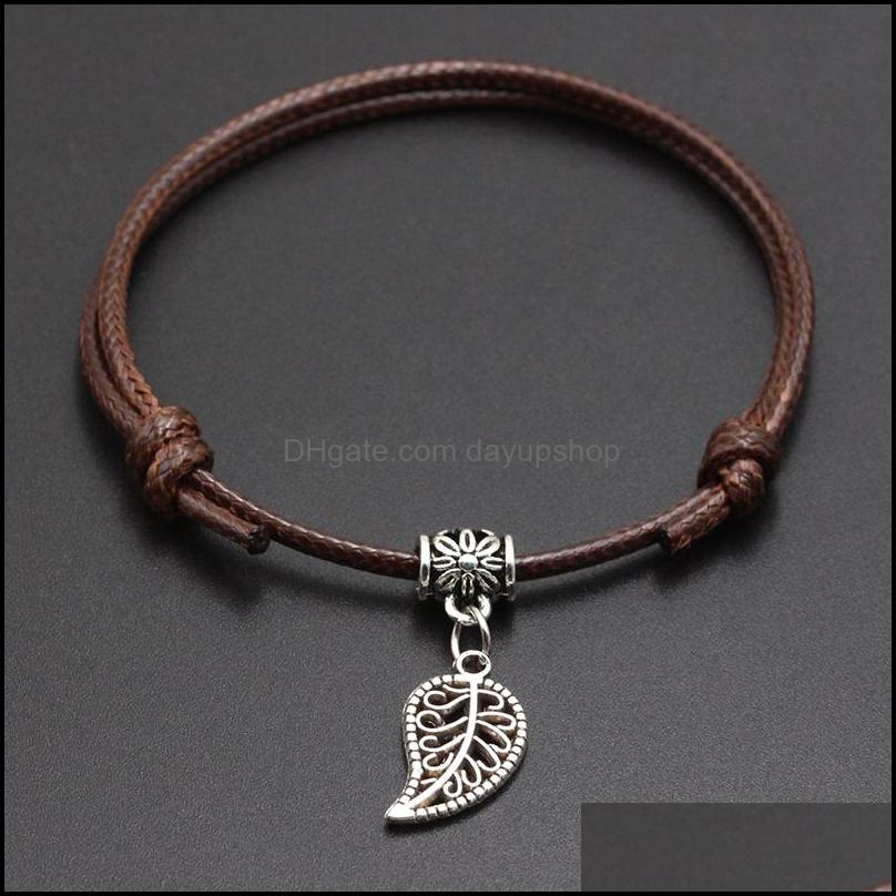 Charm Bracelets Jewelry Simple Bracelet Black Red Color Adjustable Rope String Lucky Leaves Charms Women Love Dh0Uo
Charm Bracelets Jewelry Simple Bracelet Black Red Color Adjustable Rope String Lucky Leaves Charms Women Love Dh0Uo