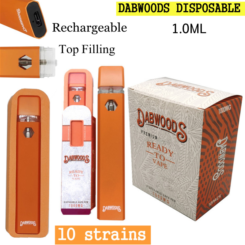 Disposable Vape Pen Dabwoods E-cigarettes 1.0ML Vapes Cartrtidges Thick Oil 280mah Rechargeable Battery Empty 510 Vaporizer Pens Cartridge Box Packaging 10 strains
Disposable Vape Pen Dabwoods E-cigarettes 1.0ML Vapes Cartrtidges Thick Oil 280mah Rechargeable Battery Empty 510 Vaporizer Pens Cartridge Box Packaging 10 strains