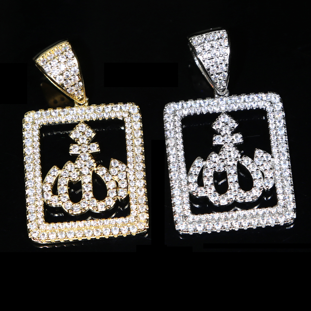 Bg 5A crystal paved tennis chain choker necklace with Muslims Allah pendant charm for women men big charms jewelry dh910320090