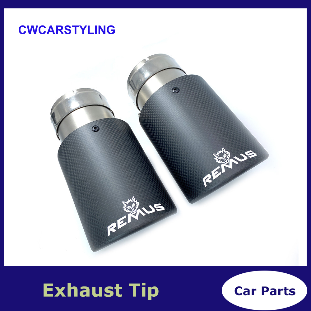 1PCS Car Exhaust Tail Pipe Curly Matt Carbon Fiber Sandblasting Stainless Steel Straight Flange Muffler Tip With Remus Logo
1PCS Car Exhaust Tail Pipe Curly Matt Carbon Fiber Sandblasting Stainless Steel Straight Flange Muffler Tip With Remus Logo