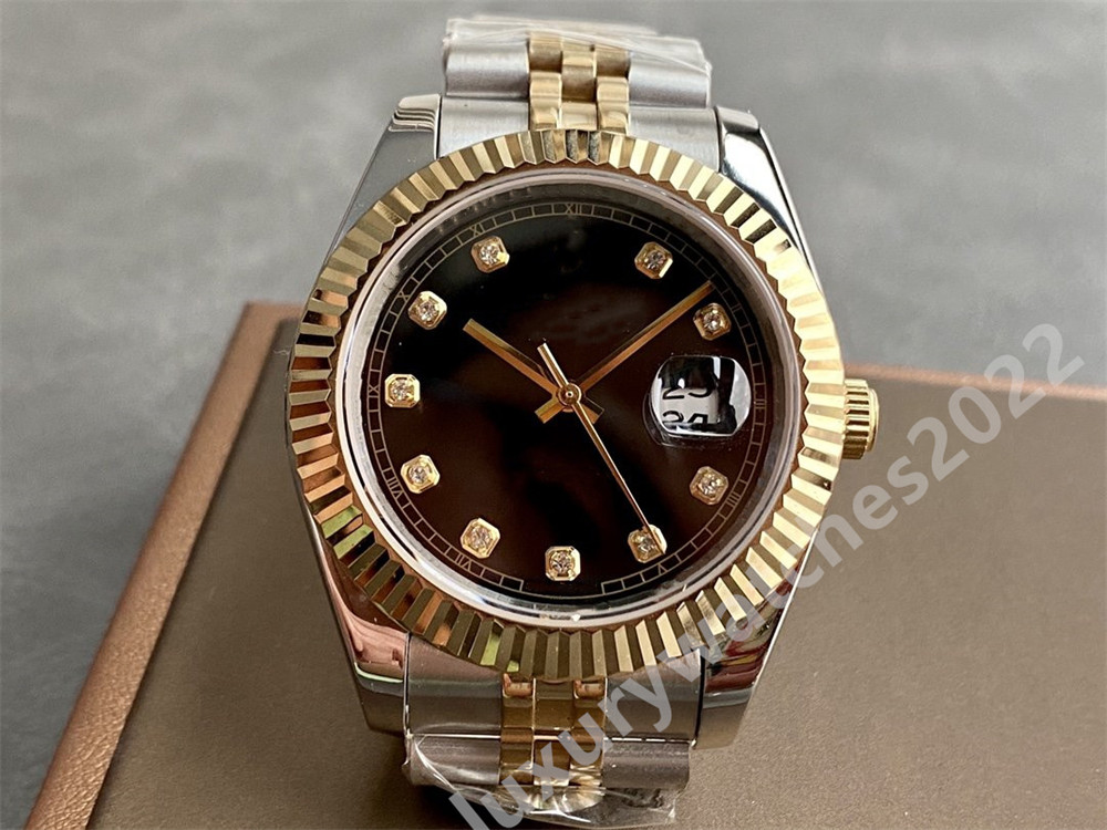 ZR Factory Mens Watches Automatic Mechanical Black Dial Two Tone 41MM Full Stainless Steel Luminous asia 2813 Movement Couples Style Classic Wristwatches
ZR Factory Mens Watches Automatic Mechanical Black Dial Two Tone 41MM Full Stainless Steel Luminous asia 2813 Movement Couples Style Classic Wristwatches